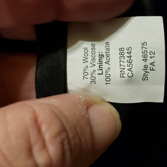 J crew factory black/dark Grey wool blend pencil skirt euc - Picture 4 of 5